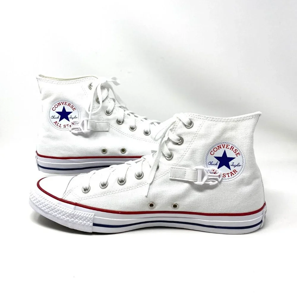 Converse Mens Size 168263C CTAS Buckle Up High Top White Neo Pink Canvas Sneaker - Picture 10 of 13